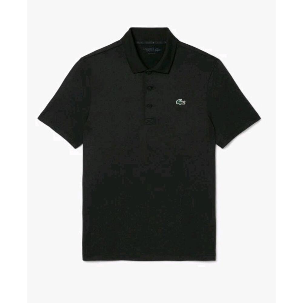 NWT Men's Lacoste Polo Shirt Ultra-Dry Regular Fit UV Protect Golf PoloBlack XL